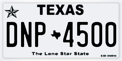 TX license plate DNP4500