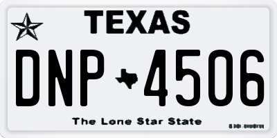TX license plate DNP4506