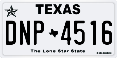 TX license plate DNP4516