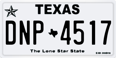 TX license plate DNP4517