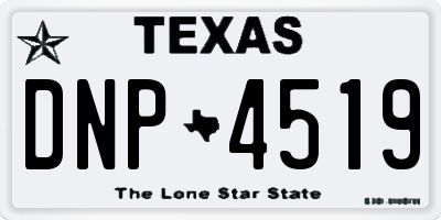 TX license plate DNP4519