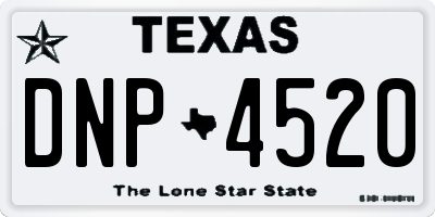 TX license plate DNP4520