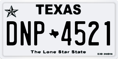 TX license plate DNP4521