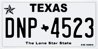 TX license plate DNP4523