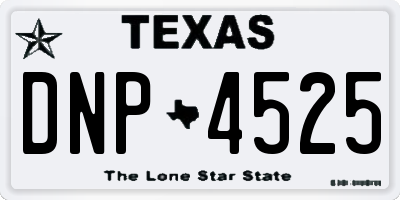 TX license plate DNP4525