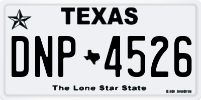 TX license plate DNP4526