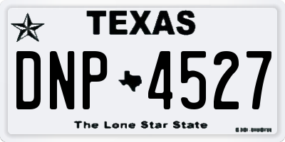 TX license plate DNP4527