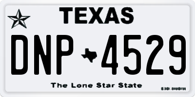 TX license plate DNP4529