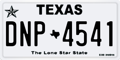 TX license plate DNP4541