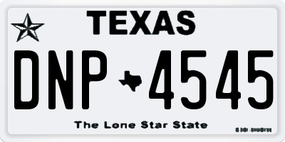 TX license plate DNP4545