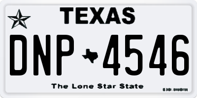 TX license plate DNP4546