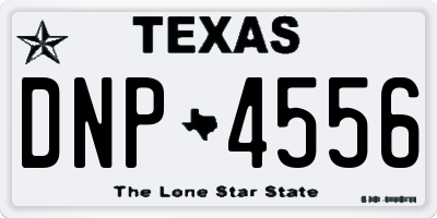 TX license plate DNP4556