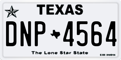 TX license plate DNP4564