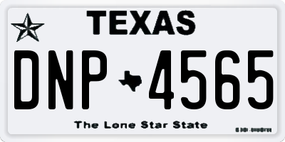 TX license plate DNP4565