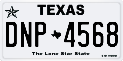 TX license plate DNP4568