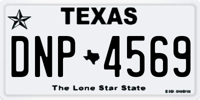 TX license plate DNP4569