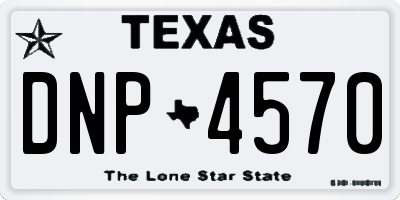 TX license plate DNP4570