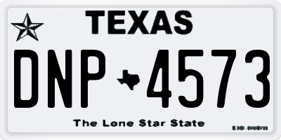 TX license plate DNP4573