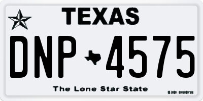 TX license plate DNP4575