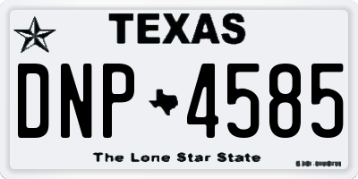 TX license plate DNP4585