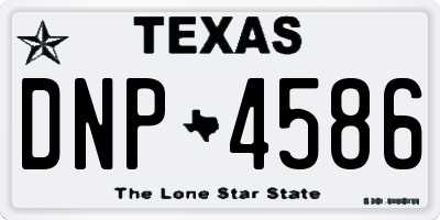 TX license plate DNP4586