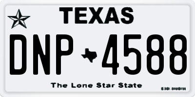TX license plate DNP4588