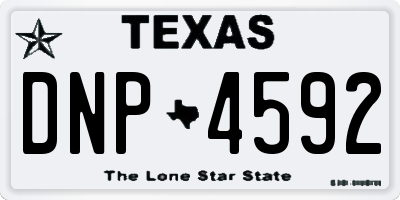 TX license plate DNP4592