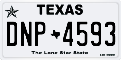 TX license plate DNP4593