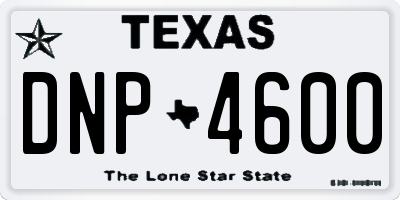 TX license plate DNP4600