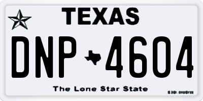TX license plate DNP4604