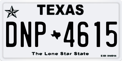TX license plate DNP4615