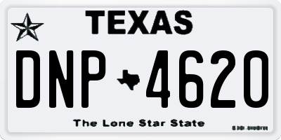 TX license plate DNP4620