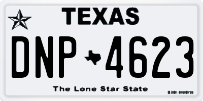 TX license plate DNP4623