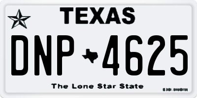 TX license plate DNP4625