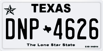 TX license plate DNP4626
