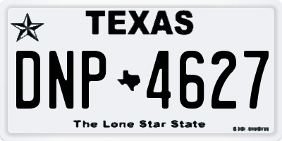 TX license plate DNP4627