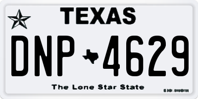 TX license plate DNP4629