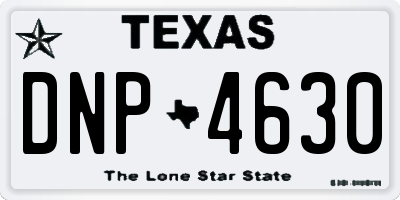 TX license plate DNP4630
