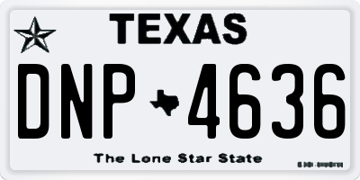 TX license plate DNP4636