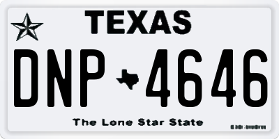 TX license plate DNP4646