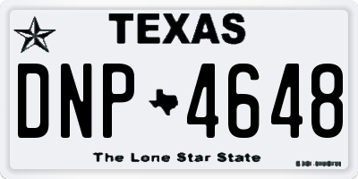 TX license plate DNP4648