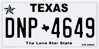 TX license plate DNP4649