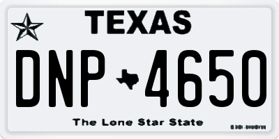 TX license plate DNP4650