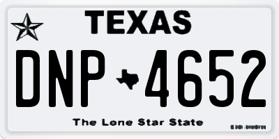 TX license plate DNP4652