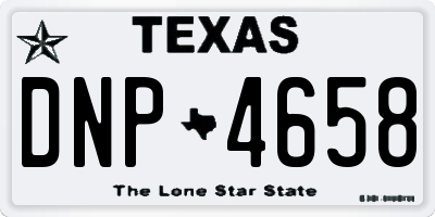 TX license plate DNP4658