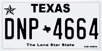 TX license plate DNP4664