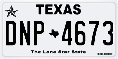 TX license plate DNP4673