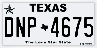 TX license plate DNP4675