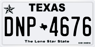 TX license plate DNP4676