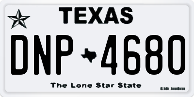 TX license plate DNP4680